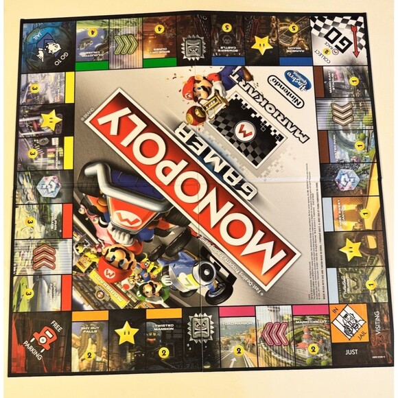 Monopoly Gamer Mario Kart Replacement Board & Instructions Only - Picture 2 of 2